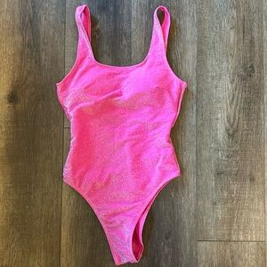 Pink Lily Hot Pink Sparkle - One Piece Bathingsuit